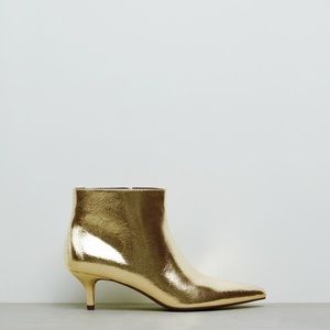 Gold ankle boot from Zara